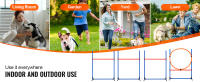 SucceBuy Equipo de entrenamiento de agilidad para perros, obstáculos altos ajustables y anillo de salto, kit de inicio de carrera de obstáculos para cachorros con bolsa de almacenamiento para patio trasero, interior y exterior - details 5