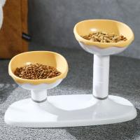 Cuenco ajustable para mascotas de gran capacidad, cuenco desmontable para base alta para gatos, cuenco doble de plástico, cuenco de alimentación para comida de perros, gatitos y cachorros - details 2