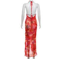 BUNO-Vestidos sexis de fiesta con escote en V profundo con espalda descubierta ceñido al cuerpo vestido largo de noche elegante para mujer vestido de verano 2025 Vestidos - details 22