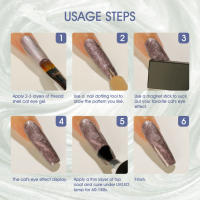 ROSALIND Gel de ojo de gato para manicura, capa superior Base semipermanente, esmalte de uñas, 5ML - details 9