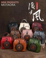 Mochila Vintage de cuero para mujer, bolso femenino con relieve, antirrobo, novedad de 2024 - details 0