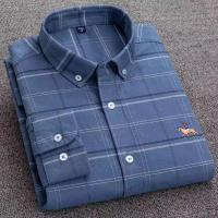 Camisa de manga larga de algodón puro para hombre, ropa bordada de negocios informal, Color sólido, primavera y otoño - details 6