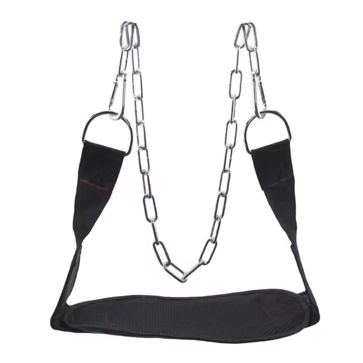 Cinturón de levantamiento de pesas grueso con cadena, cinturón de inmersión para tirar hacia arriba, barra Kettlebell, Fitness, culturismo, cinturón de gimnasio - 1