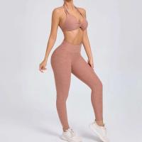Traje de entrenamiento de gimnasia reforzado deportivo para mujer, ropa deportiva para mujer, traje de yoga rojo, negro y rosa 2024 - details 33