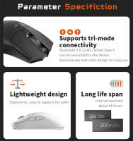 Darmoshark Ratón Inalámbrico de Juego N3 con Bluetooth y Sensor Óptico PAM3395 7 Teclas para PC Portátil 26000DPI Drive - details 1