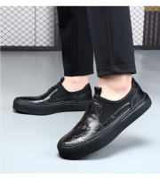 Nuevos mocasines casuales de hombre de un pedal de cuero transpirable - details 18