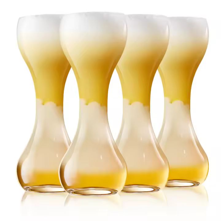 Vasos de cerveza: regalos para hombres, papá, hija, hijo, vasos de cerveza de 14 onzas, juego de 4 vasos artesanales, vasos de cerveza para hombres y mujeres, 3,15 pulgadas de ancho x 8,27 pulgadas - 1