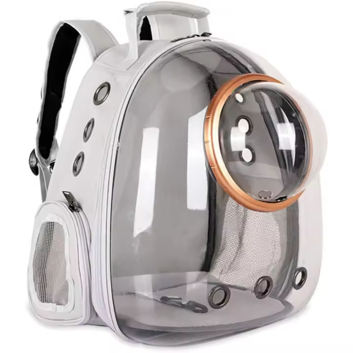 Sipobuy Pet Space Capsule Mochila, transportador de gatos pequeños y medianos, transparente, transpirable, a prueba de calor, transportador de mascotas para viajes, senderismo, caminar, campamento - 1