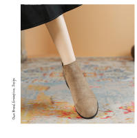 Chelsea botas cortas de cuero suave redondo Martin botas coreanas pequeñas botas de tobillo - details 9