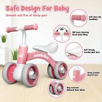 Bicicleta sin Pedales con Cuatro Ruedas Luminosas - Juguete Bebé 12-24 Meses, Correpasillos Seguro para Niños/Niñas - Regalo Cumpleaños Navidad (Primera Bicicleta Infantil) - details 9