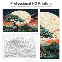 RUOPOTY-pintura por números para adultos, regalos originales, imágenes por números, puesta de sol, paisaje para colorear por números, decoraciones para el hogar, 40x50cm - details 2