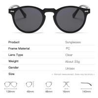 Gafas de sol polarizadas con protección UV400 para hombre y mujer, lentes de sol redondas polarizadas, estilo retro - details 0