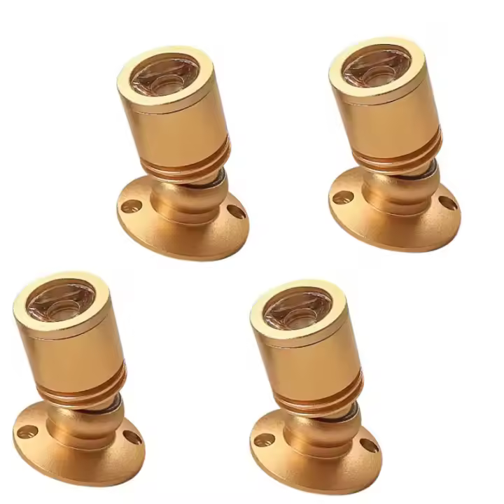 Luz de Punto LED Pulida Aluminio 4pcs Mini Luz de Gabinete Eficiencia Energética Montaje Superior - 1