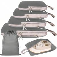 Organizador de Equipaje de Viaje Compressible Bolsas de Viaje Impermeables de Nylon con Bolsa de Mano Paquete de 6 Piezas - details 2