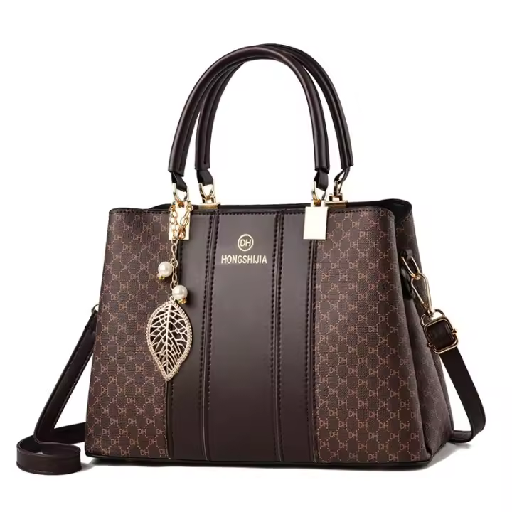Bolso De Mano Elegante Para Mujer De Cuero De Alta Calidad Bolsa De Hombro Con Correa Grande Capacidad Tote Bag Top Handle - 1
