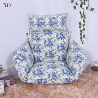 Funda de Cojín de Silla de Huevo Colgante de Color Sólido Floral y Estriado + Funda de Almohada de Exterior (Sin Relleno) para Jardín Lounger - details 32