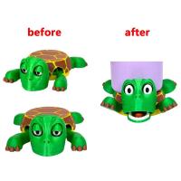 Tapete para taza con forma de tortuga con apertura automática de ojos, divertido y creativo, almohadilla para taza de agua, mantel individual reutilizable con aislamiento para bebidas de animales, encimeras - details 1