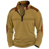 2025 Camisa a cuadros para hombre, polo deportivo de manga larga con cremallera - details 2