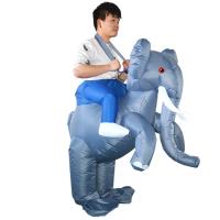 Disfraz de elefante inflable para mujeres, hombres y niños, vestido de Cosplay de fiesta de carnaval, traje de Halloween, Animal Blow Up - details 5