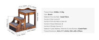 SucceBuy Litera Gris para Mascotas con Escaleras Extraíbles, Percha con Ventana de Varios Niveles para Perros y Gatos, con Almacenamiento y Uso en Interiores, Cómoda Plataforma para Asiento para Mascotas Pequeñas - details 9