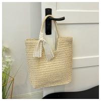 Bolso de hombro tejido hecho a mano Vintage para playa para mujer, bolsas de compras de rafia y ratán, bolsos bohemios para mujer, bolsos informales para viajes y vacaciones de verano - details 23