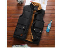 Abrigos informales sin mangas de lana de algodón gruesos y cálidos acolchados para hombre, chaquetas de trabajo, moda de invierno - details 9