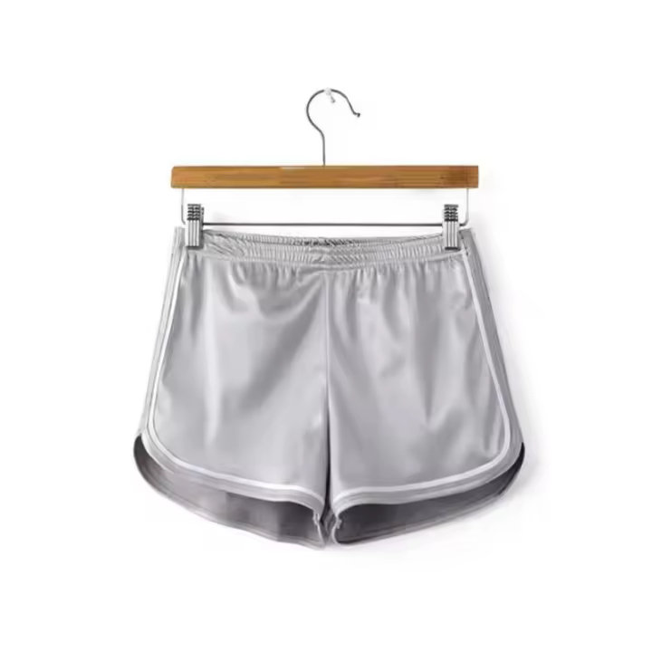 Shorts de verano de seda fina para mujer, shorts casuales blancos de playa - 1