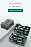 Juego de manga SATA para reparación del hogar, juego de brocas magnéticas de destornillador de trinquete, llave inglesa de 6,3mm, bricolaje - details 0