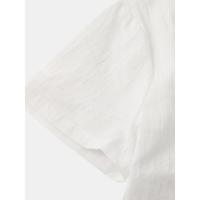 Camisa con botones de manga corta de lino y algodón de estilo chino para hombre, 2023 - details 16