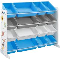 Estantería de Juguetes de 4 Niveles Organizador de Juguetes de Plástico para Niños con 16 Cajones - details 0