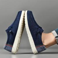 Zapatos de lona informales para hombre, vulcanizados planos transpirables sin tirantes, para conducir, talla grande 48 - details 0