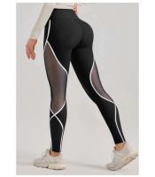 Pantalones de malla con cierre de color para mujer, pantalones deportivos altos con cintura elástica para gimnasio, yoga y levantamiento de cadera - details 6