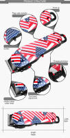Kemei-cortadora de pelo profesional recargable, maquinilla de afeitar eléctrica potente de 110-240V, herramienta de estilismo, con bandera americana - details 2