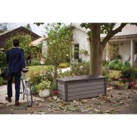 Arcón exterior Baúl de almacenamiento Capacidad 454L Resina Color Marrón Ordenación jardín y balcón - details 1