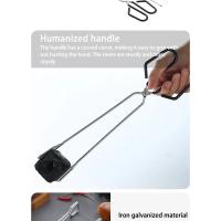 Herramienta para parrilla de carbón al aire libre, Clip para parrilla de carbón extendido de hierro, Clip para parrilla de carbón portátil para barbacoa, pinzas para fuego - details 3