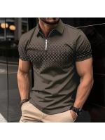Polo de verano 2025 para hombre, manga corta, top de moda popular, estampado, corte ajustado. - details 6