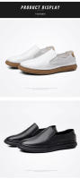 Zapatos de los hombres de primavera de un pedal zapatos casuales de suela suave mocasines de piel de vaca transpirable versátil cuero beanie zapatos - details 16