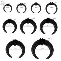 ZS-Piercing acrílico con forma de cuerno para la nariz, 1 unidad, 1,6-10MM, gran calibre, para el tabique, negro, blanco, rosa, joyería - details 2