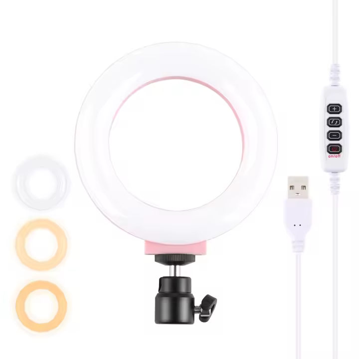Luz de Foto LED Reglable PULUZ 4.7 pulgadas 12cm Modos USB 3 Auténtica Belleza de Auto-Retro de Vlogging - 1