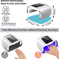 Secador de esmalte de Gel de fondo reflectante para uñas, lámpara LED UV profesional, espejo de 96W, luz hine para manicura - details 3