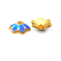 Tapetes de Flores de Brasso Dorado 18K 30PCS Accesorios de Joyería DIY de Alta Calidad - details 30