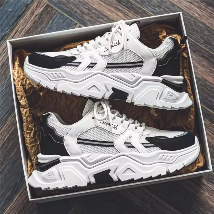 Zapatillas de Malla Transpirable para Hombres en Verano Zapatos Casuales de Moda para Altura - 1