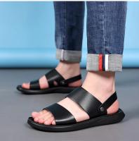 Sandalias cómodas de verano con plataforma para pie plano, sandalias de cuero con suela gruesa antideslizantes para hombre, zapatillas de fondo suave para playa al aire libre - details 11