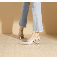 Zapatos de tacón de aguja con espalda hueca y punta de bolso de boca baja de nuevo estilo - details 20
