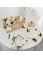 Vid de Seda de Cerezo en Blanco y Rosa Flor de Pared Colgante de 230cm para Bodas y Decoración del Hogar - details 3