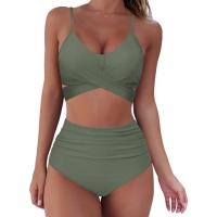 Conjunto de bikini envolvente para mujer, traje de baño de dos piezas, cintura alta, realce, Verano - details 2