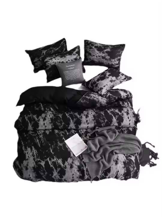 Tiendas Juego de funda nórdica de 3 uds con funda de almohada, edredón doble, juego de cama, funda de edredón Queen/King, pareja o cama individual - 1