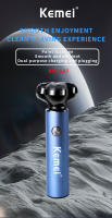Kemei-máquina de afeitar eléctrica para hombres, Mini afeitadora portátil, recortadora de barba, IPX5, impermeable, a la moda, tipo c, recargable por USB - details 0