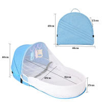 Portable Baby Beds Boys Girls Mosquito Proof Folding Nest Convenient Outdoor Travel Crib Newborn Bassinet Infant Sleeping Basket - details 5