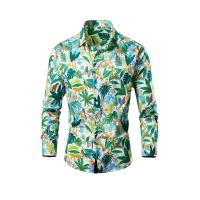 Camisa floral de entretenimiento de moda casual para hombre Camisa de algodón de manga larga - details 12